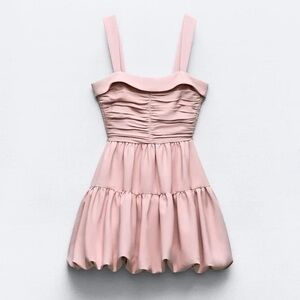 Zara Draped Balloon Mini Dress